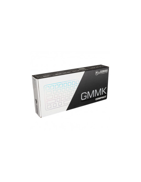 Glorious PC Gaming Race GMMK Compact White Ice Edition - Gateron-Brown, diseño de EE. UU. casemod.es