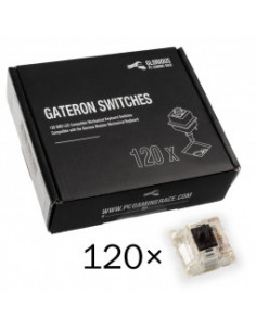 Glorious PC Gaming Race Interruptores negros Gateron (120 piezas) casemod.es