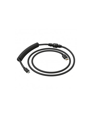 Glorious PC Gaming Race Cable en espiral Phantom Black, cable en espiral de USB-C a USB-A - 1,37 m, negro casemod.es