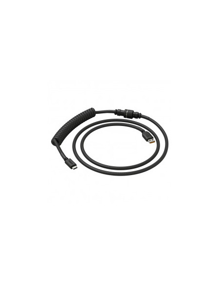 Glorious PC Gaming Race Cable en espiral Phantom Black, cable en espiral de USB-C a USB-A - 1,37 m, negro casemod.es