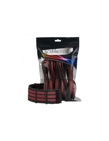 CableMod Kit de extensión de cable PRO ModMesh - negro / rojo sangre casemod.es