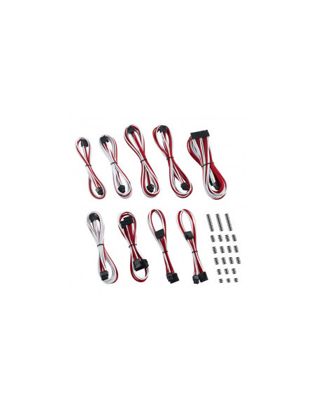 CableMod Kit de cables Classic ModMesh RT-Series ASUS ROG / Seasonic - blanco / rojo casemod.es