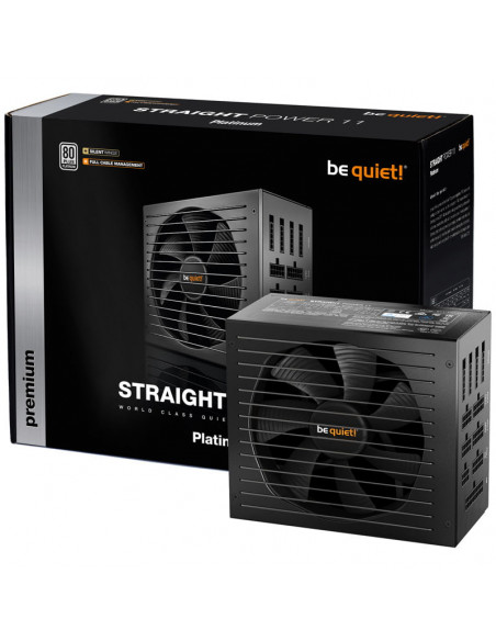 Be quiet! Fuente de alimentación Straight Power 11, 80 PLUS Platinum, modular - 850 vatios casemod.es