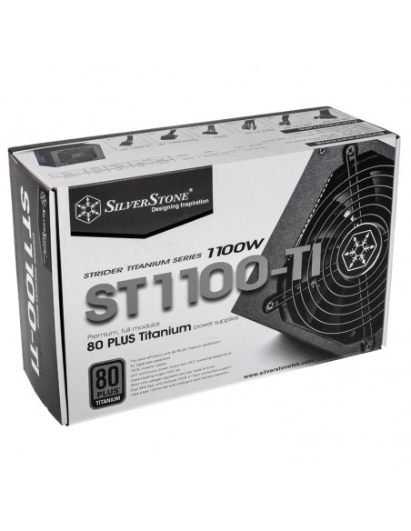 Silverstone SST-ST1100-TI v1.1 Strider 80 PLUS Titanio, modular - 1100 vatios casemod.es