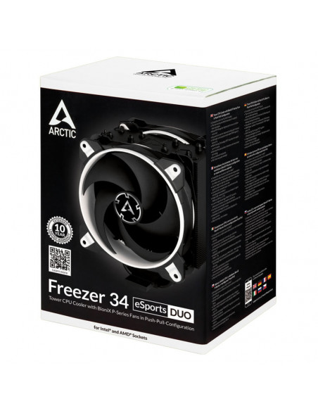Arctic Refrigerador de CPU Freezer 34 eSports Duo, 2x 120mm - blanco casemod.es