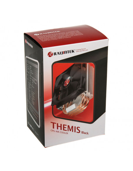 RAIJINTEK Themis Black, enfriador de CPU Heatpipe, PWM - 120 mm casemod.es