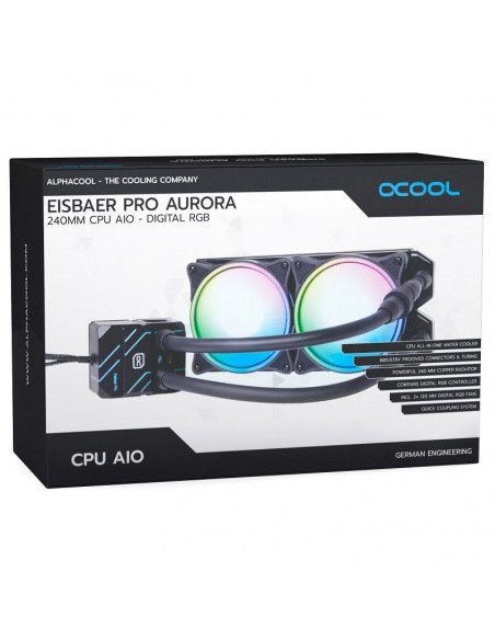 Alphacool Eisbaer Pro Aurora 240 CPU completa refrigeración por agua, D-RGB - 240 mm casemod.es