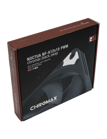 Noctua NF-A12x15 PWM chromax.black.ventilador intercambiable - 120mm casemod.es