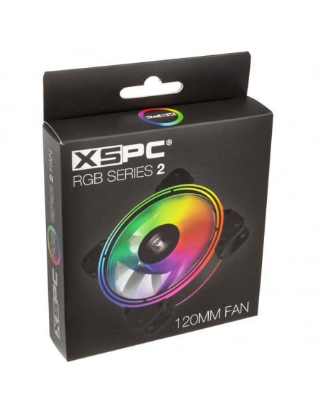 XSPC Ventilador RGB Serie 2 ARGB PWM - 120 mm, paquete de 3 casemod.es