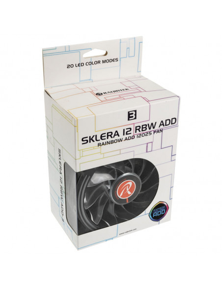 RAIJINTEK Ventiladores LED SKLERA 12 RBW ARGB, juego de 3 - 120 mm casemod.es