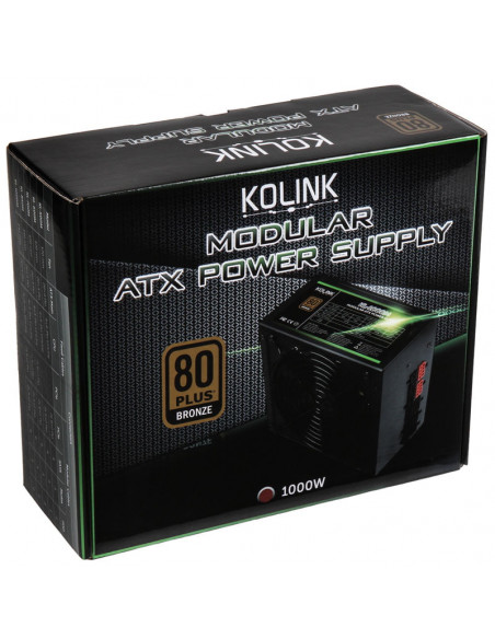 Kolink Fuente de alimentación KL-1000M, 80 PLUS Bronze, modular - 1000 vatios casemod.es