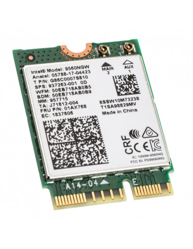 Intel Adaptador inalámbrico de doble banda AC 9560, WiFi + Bluetooth 5.1 - M.2/E-key, CNVi casemod.es