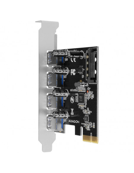 AXAGON Adaptador PCIe PCEU-430VL, 4x ext. Puertos USB 3.0 - Conjunto de chips VIA Labs VL805 casemod.es