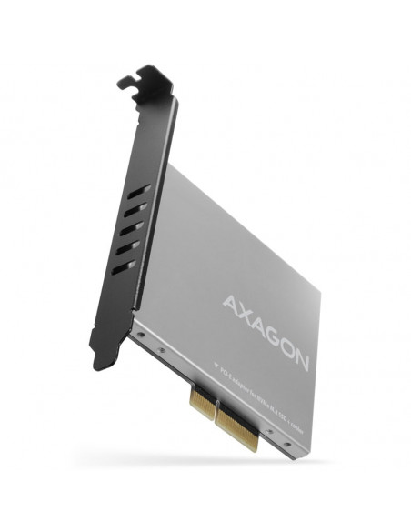 AXAGON Adaptador PCEM2-NC PCIe 3.0 x4, 1x M.2 NVMe SSD, hasta 2280 - refrigeración pasiva casemod.es