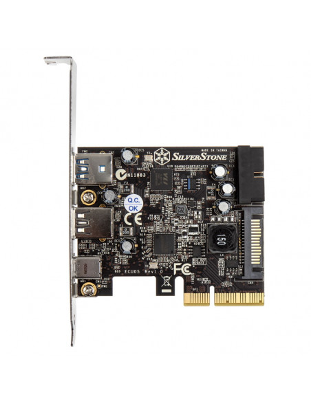 Silverstone SST-ECU05, 1x USB3.1 Tipo-C + 2x USB3.0 + 2x USB3.0 interno - PCIe casemod.es