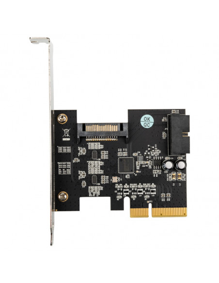 Silverstone SST-ECU04-E - Tarjeta de expansión PCI-E, 1 conector interno USB 3.1 de 19 pines, LP casemod.es