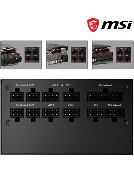 MSI MPG A850GF 850W 80 Plus Gold Modular casemod.es