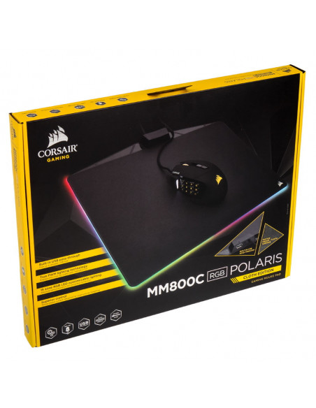 Corsair MM800C RGB Polaris Gaming Mauspad Edición de tela casemod.es