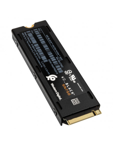 Western Digital SSD SN750 negro, disipador térmico, PCIe M.2 tipo 2280 - 500 GB casemod.es