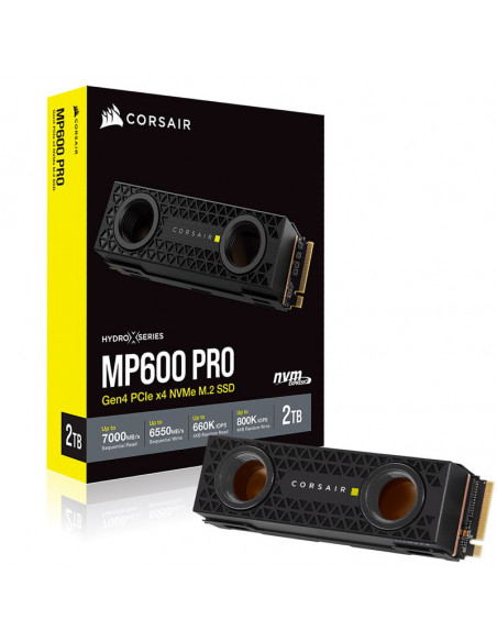Corsair MP600 Pro Hydro X Edición NVMe SSD, PCIe 4.0, M.2 2280 - 2 TB casemod.es