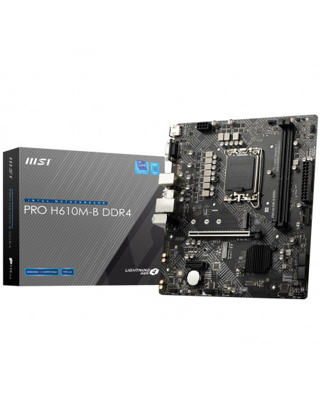 MSI PRO H610M-B DDR4, placa base Intel H610 - Zócalo 1700 casemod.es