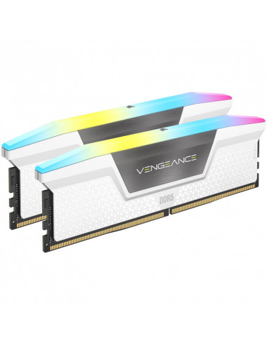 Corsair Vengeance RGB, DDR5-5600, CL36 - Kit dual de 32 GB, blanco casemod.es