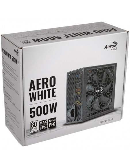 Aerocool fuente de alimentación Aero White 500 80 PLUS - 500 vatios casemod.es