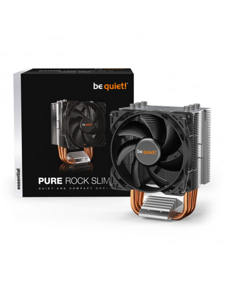 Be quiet! Refrigerador de CPU Pure Rock Slim 2 - 92 mm, plateado/negro casemod.es