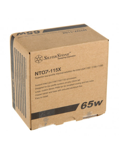 SilverStone Enfriador de CPU de bajo perfil Nitrogon SST-NT07-115X casemod.es