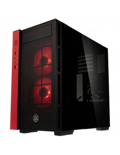 Silverstone Redline RL08 RGB Mini-ITX Case, TG - ventana negra/roja casemod.es
