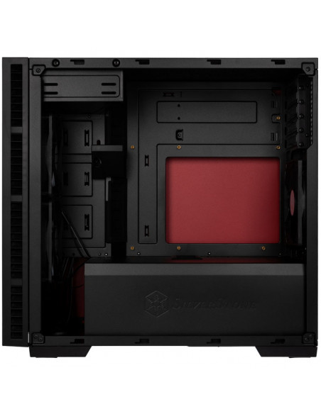 Silverstone Redline RL08 RGB Mini-ITX Case, TG - ventana negra/roja casemod.es