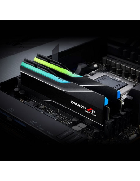 G.Skill Trident Z5 Neo RGB, DDR5-6000, CL32, AMD EXPO - Kit dual de 32 GB, negro casemod.es