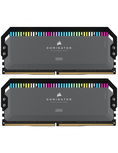 Corsair Dominator Platinum RGB, DDR5-5200, CL40, AMD EXPO - Kit dual de 32 GB, gris casemod.es