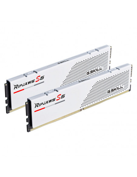 G.Skill Ripjaws S5, DDR5-5600, CL28, XMP 3.0 - Kit doble de 64 GB, blanco casemod.es