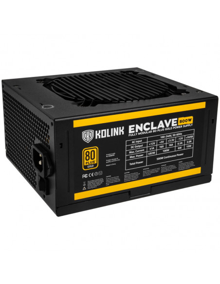 Kolink Enclave 80 PLUS Gold, modular - 500 vatios casemod.es