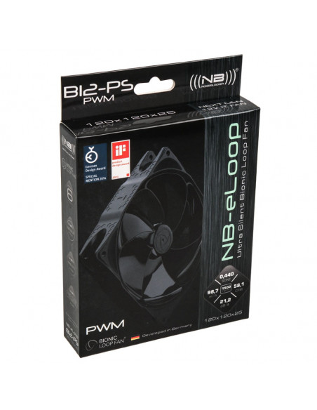 NB-eLoop Fan B12-PS Black Edition - 120 mm PWM casemod.es
