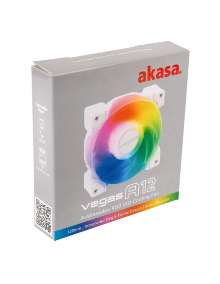 Akasa Ventilador RGB direccionable Vegas A12 - 120 mm casemod.es