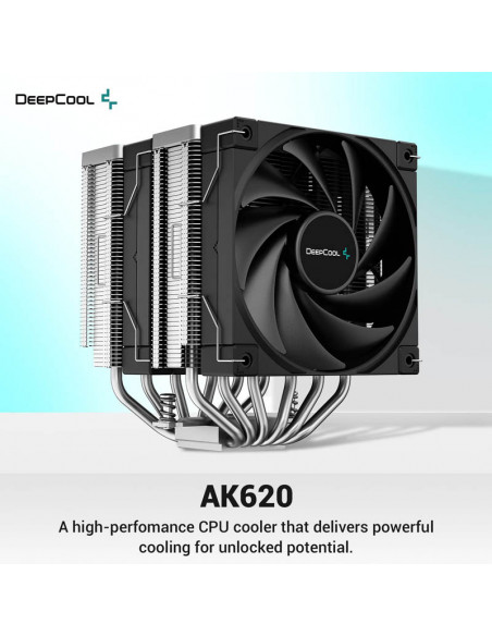 DeepCool AK620 Zero Dark Negro - Disipador CPU casemod.es