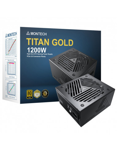 Montech Titan 1200 W - 80 PLUS y Cybenetics Gold, modular, PCIe 5.0 - 1200 vatios casemod.es