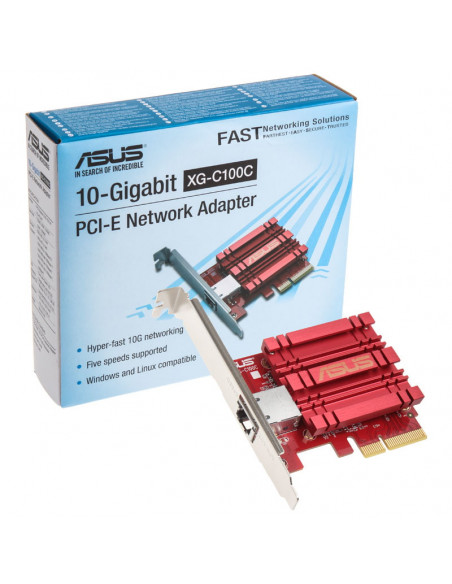 Asus XG-C100C, tarjeta de red 10G, PCIe casemod.es