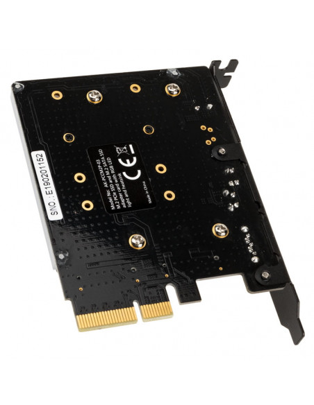 Akasa Tarjeta adaptadora M.2 PCI-E SATA RGB LED casemod.es
