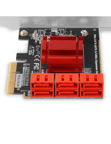 AXAGON PCES-SA6 Controlador PCIe 6 puertos internos SATA 6G, LP casemod.es