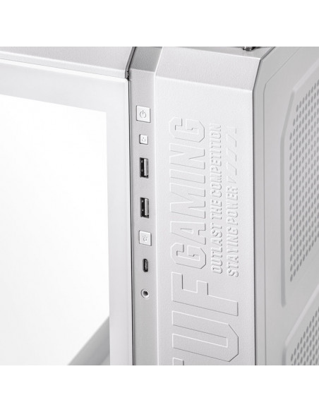 Asus Torre midi TUF Gaming GT502, vidrio templado - blanco casemod.es