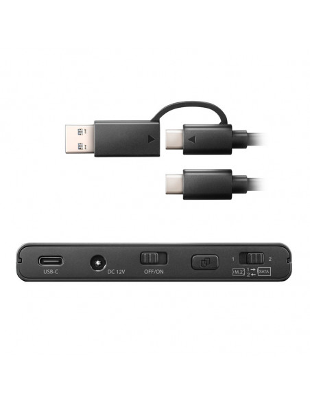AXAGON ADSA-CC USB-C 10Gbps - NVMe M.2 SSD & SATA 2.5"/3.5" SSD/HDD CLONE MASTER 2 casemod.es