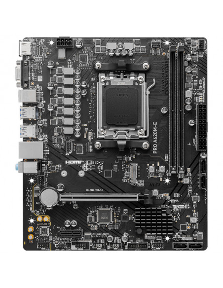 MSI Placa base Pro A620M-E, AMD A620 - Zócalo AM5, DDR5 casemod.es
