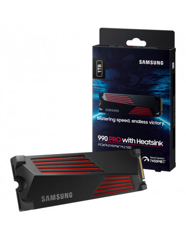 SAMSUNG SSD NVMe serie 990 PRO, PCIe 4.0 M.2 tipo 2280, con disipador de calor - 1 TB casemod.es