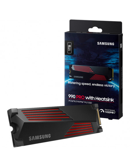 SAMSUNG SSD NVMe serie 990 PRO, PCIe 4.0 M.2 tipo 2280, con disipador de calor - 1 TB casemod.es