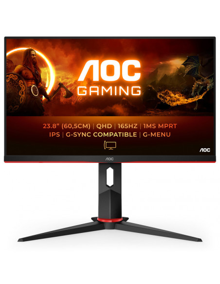 AOC Gaming Q24G2A/BK, 60,5 cm (23,8") 165Hz, Compatible con G-SYNC, IPS - DP, HDMI casemod.es