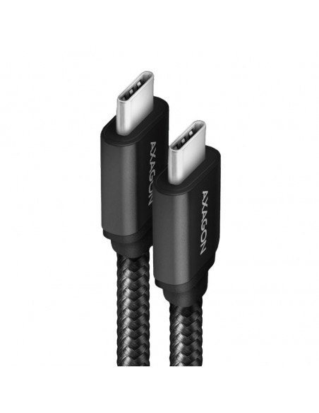 AXAGON BUCM2-CM10AB Cable de carga, USB-C a USB-C 2.0, 1m, PD 240W 5A, ALU - Negro casemod.es