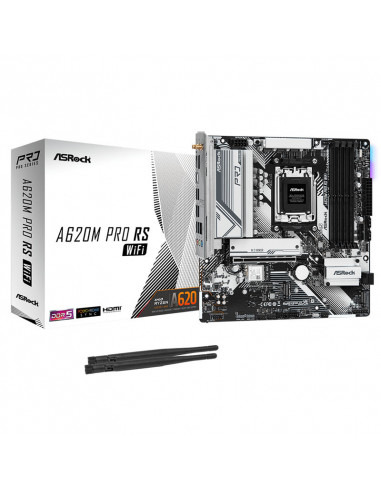 ASRock A620M Pro RS WiFi, placa base AMD A620 - Socket AM5, DDR5 casemod.es